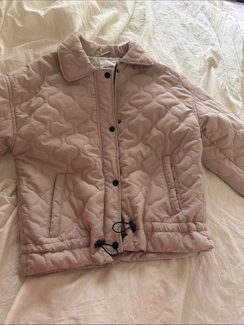 Miss Selfridge Blush Quilted Jacket